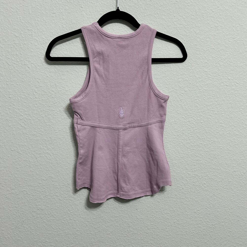 NEW Free People Headstart Lillac Purple Corset Sleeveless Tank Top Sm Athleisure - Picture 3 of 7